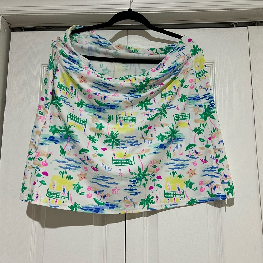 🏝️💚Aryeh Multicolor Tropical Print Skirt XL